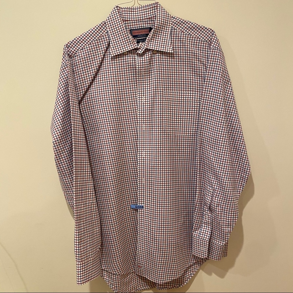 Vineyard Vines Murray shirt Sz large red/blue